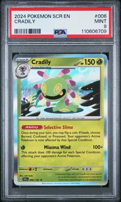 2024 POKEMON SCR EN-STELLAR CROWN #006 CRADILY PSA 9 - Image 1