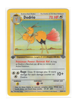 Dodrio 34/64 1st Edition Jungle Set Uncommon Pokemon Card LP - Image 1