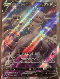 2022 Pokemon SWSH Black Star Promo 223 Mewtwo V Full Art PSA 9 MINT - Image 4