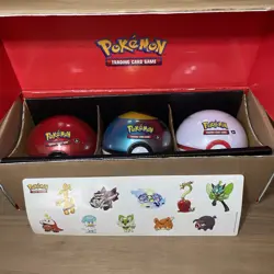 Pokemon Poke Ball 2024 Q4 Sealed Tins TCG Case - Image 1