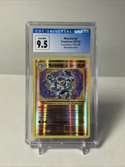 2016 POKEMON EVOLUTIONS REVERSE HOLO 59/108 CGC 9.5 MACHAMP - Image 1