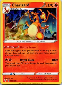 Pokemon TCG Charizard Cracked Ice Promo Vivid Voltage 025/185 Deck Exclusives NM - Image 1