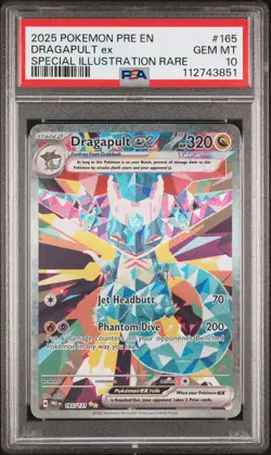 2025 POKEMON PRE EN-PRISMATIC EVOLUTIONS #165 DRAGAPULT EX PSA 10 - Image 1