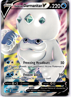 Pokemon TCG Galarian Darmanitan V 169/185 Vivid Voltage Holo Rare Near Mint - Image 1