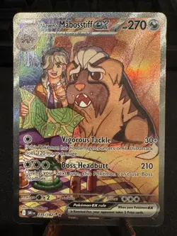 Pokemon TCG Arven's Mabosstiff EX #235/182 Sv10: Destined Rivals SAR - Image 1
