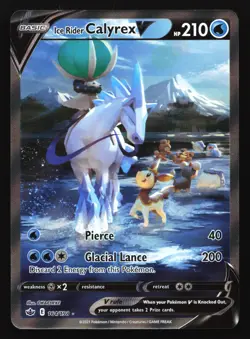 Pokemon Ice Rider Calyrex V 164/198 Alt Art Chilling Reign Ultra Rare Holo LP - Image 1