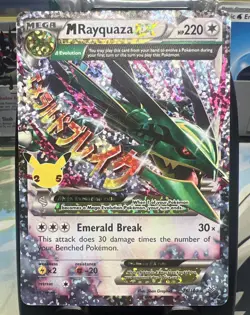 Pokemon M Rayquaza EX 76/108 Celebrations Classic Collection Holo English - NM - Image 1