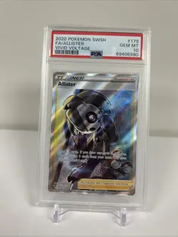 2020 POKEMON SWORD & SHIELD VIVID VOLTAGE #179 FULL ART/ALLISTER PSA 10 - Image 1