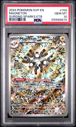 2024 POKEMON SVP EN-SV BLACK STAR PROMO #159 MAGNETON PSA 10 - Image 1