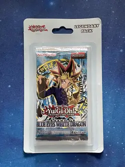 2017 Yu-Gi-Oh! Legend Of Blue Eyes White Dragon LOB Sleeved Booster Pack OVP NEU - Image 1