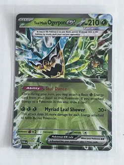 Pokemon Twilight Masquerade Teal Mask Ogerpon EX Double Rare Card 025/167 NM - Image 1