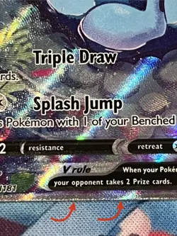 Miscut Error Vaporeon V SWSH181 Promo Sword & Shield Pokemon Card Holo Alt Art - Image 3