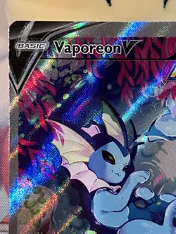 Miscut Error Vaporeon V SWSH181 Promo Sword & Shield Pokemon Card Holo Alt Art - Image 4