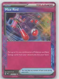 Pokemon Card Max Rod ACE SPEC Rare SV: Prismatic Evolutions 116/131 NM - Image 1