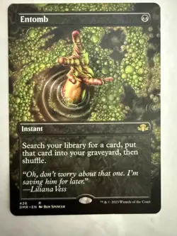 MTG: Entomb Borderless Card Regular Dominaria Remastered 426- NM - Image 1