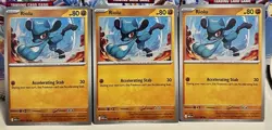 (Set Of 3) Pokemon Mega Evolution TCG Common Card - Riolu (076/132) - Image 1