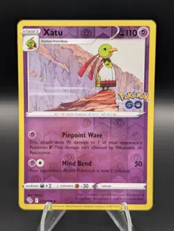 Pokemon TCG Xatu Pokemon Go Reverse Holo Uncommon Card 033/078 - Image 1