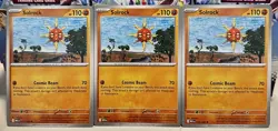 (Set Of 3) Pokemon Mega Evolution TCG Common Card - Solrock (075/132) - Image 1