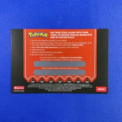 Pokemon HISUIAN GROWLITHE Code Card Expired Nintendo 2022 Event Exclusive Promo - Image 2