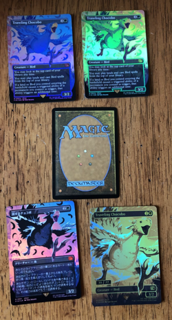 MTG - Traveling Chocobo - Foil -Red, Green, Gold, Blue, Black Promo - SEE VIDEO! - Image 4