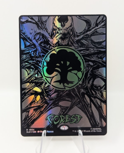 MTG Secret Lair - Raised Foil Full-Art - Forest Mana Symbiote Venom Spider-Man - Image 1