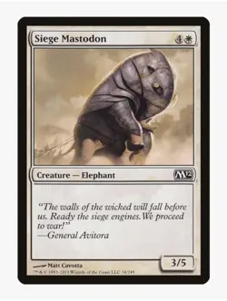 Siege Mastodon | M12 | Elephant Tribal | MTG EDH Commander | Lightly Played - Image 1