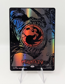 MTG Secret Lair - Raised Foil Full-Art - Mountain Mana Symbiote Venom Spider-Man - Image 1