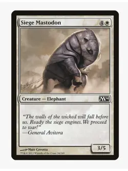 Siege Mastodon | M14 | Elephant Tribal | MTG EDH Commander | Lightly Played - Image 1
