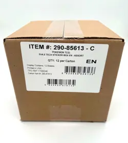 Pokemon TCG Paldean Fates 3 PACK TECH STICKER DISPLAY CASE Factory Sealed 12 ct - Image 1