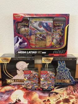 Pokemon Mega Evolutions Lot Of 5! 2 ETBs 2 Booster Bundles 1 Mega Latias EX Box - Image 1