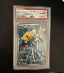 Pokemon 2025 Destined Rivals Misty’s Psyduck #193 PSA Gem Mint 10 grade - Image 1