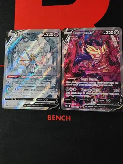 Pokemon Crown Zenith Lot of 2 Full Arts - Zacian V + Zamazenta V - Image 1
