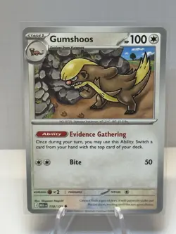 Pokemon Gumshoos 110/132 Me01: Mega Evolution Regular - Image 1