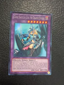 YuGiOh! Dark Magician Girl The Dragon Knight DRLG-EN004 Secret Rare 1st Edtn NM - Image 1