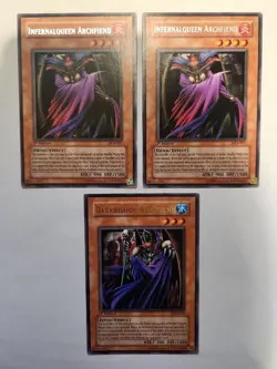 Yugioh INFERNALQEEN ARCHFIEND DCR-071 1st NM / DarkBishop DCR-069 1st NM (3) - Image 1