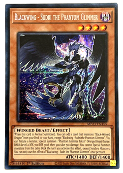 YuGiOh! - Blackwing - Sudri the Phantom Glimmer MP23-EN155 Prismatic Secret Rare - Image 1