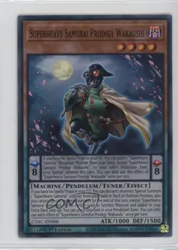 Superheavy Samurai Prodigy Wakaushi 1st Ed. YuGiOh Cyberstorm Access #CYAC-EN006 - Image 1