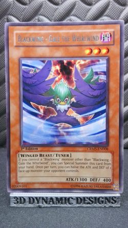| Yugioh Blackwing - Gale the Whirlwind CRMS-EN008 1st Rare Crimson Crisis LP - Image 1