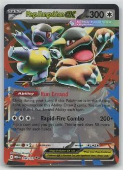 Pokemon Card Mega Kangaskhan ex Double Rare ME01: Mega Evolution 104/132 NM - Image 1