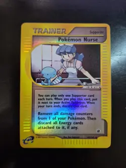 Pokemon Card Pokemon Nurse Holo Foil Reverse 145/165 Expedition EXC - MP - Image 1