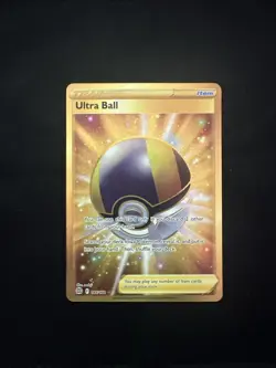 Pokemon TCG Brilliant Stars Ultra Ball Gold Card 186/172 Near Mint Condition - Image 1