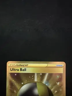 Pokemon TCG Brilliant Stars Ultra Ball Gold Card 186/172 Near Mint Condition - Image 3