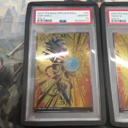 PSA 10 Dragon Ball Japanese Itajaga Card Vol.4 #20 #21 Son Goku Vegeta w/ Guard - Image 3