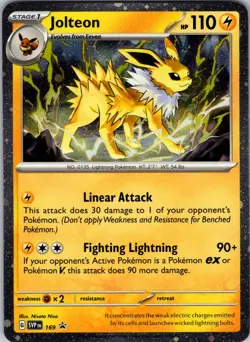 Jolteon 169 (Cosmos Holo) 135/165 Rare Holo SV: Scarlet & Violet Promo Cards NM - Image 1