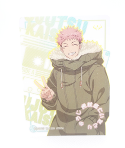 Yuji Itadori Jujutsu Kaisen Clear Transparent Anime Collectible Trading Card - Image 1