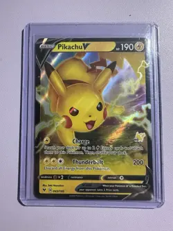 Pikachu V Pokemon Card 043/185 Thunderbolt Charge Holo Rare - Image 1