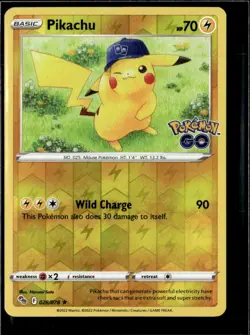 Pokemon Pikachu 028/078 Pokemon Go Reverse Holo Rare 2 Card Lot - Image 1