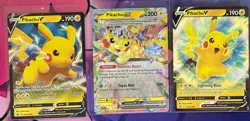Pokemon TCG Lot of 3 NM Pikachu Cards - Image 1