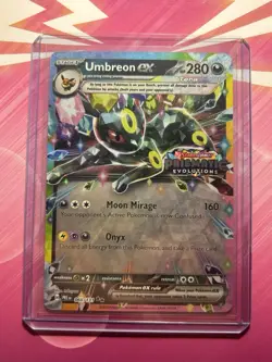 Pokemon TCG Prismatic Evolutions Umbreon EX Card 060/131 Stamped Promo Surprise - Image 1