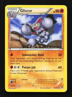 Gliscor 47/119 HP Phantom Forces English Pokemon Card TCG - Image 1